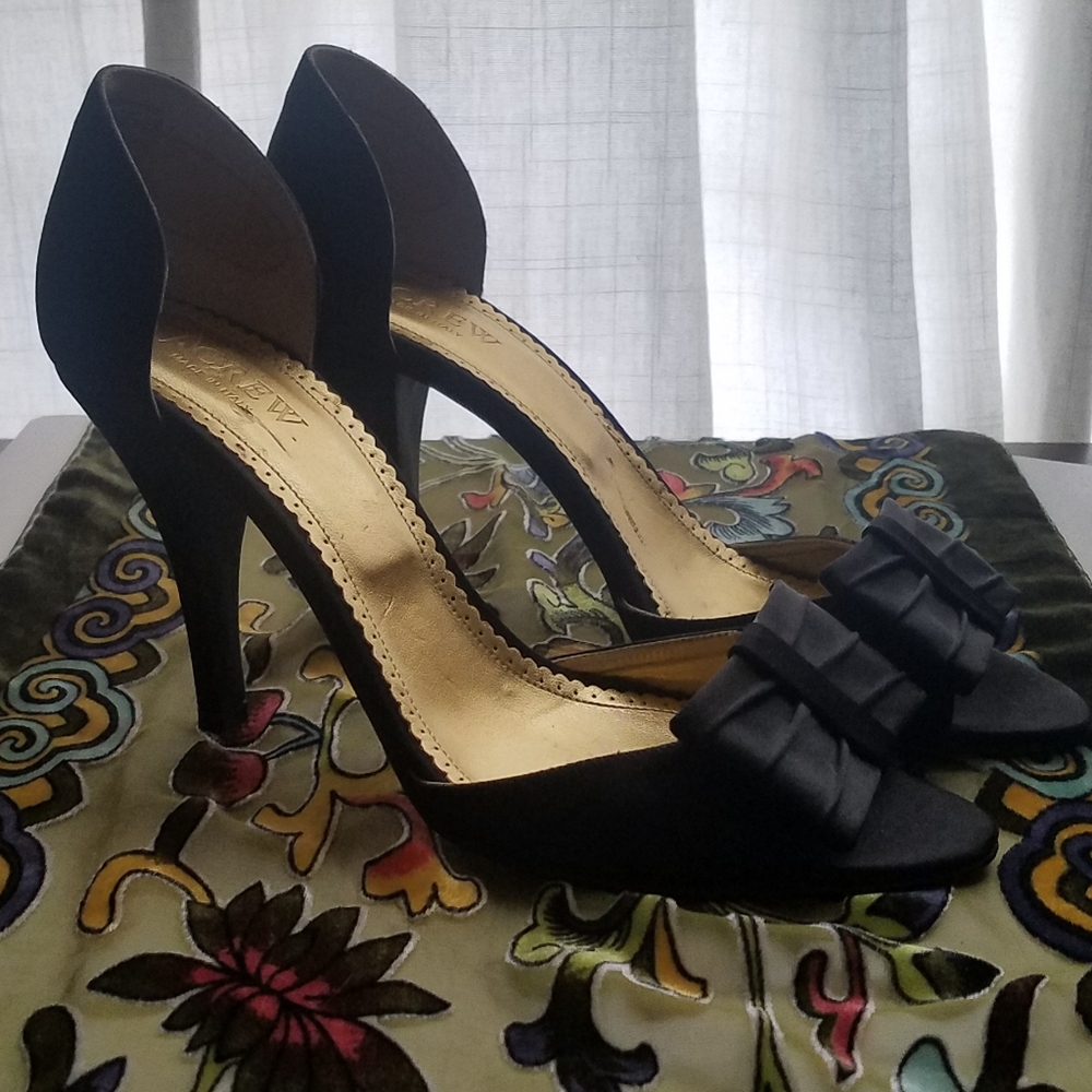 New Black Tie J Crew heels made in Italy sz.8